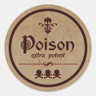 Étiquette efficace supplémentaire du poison