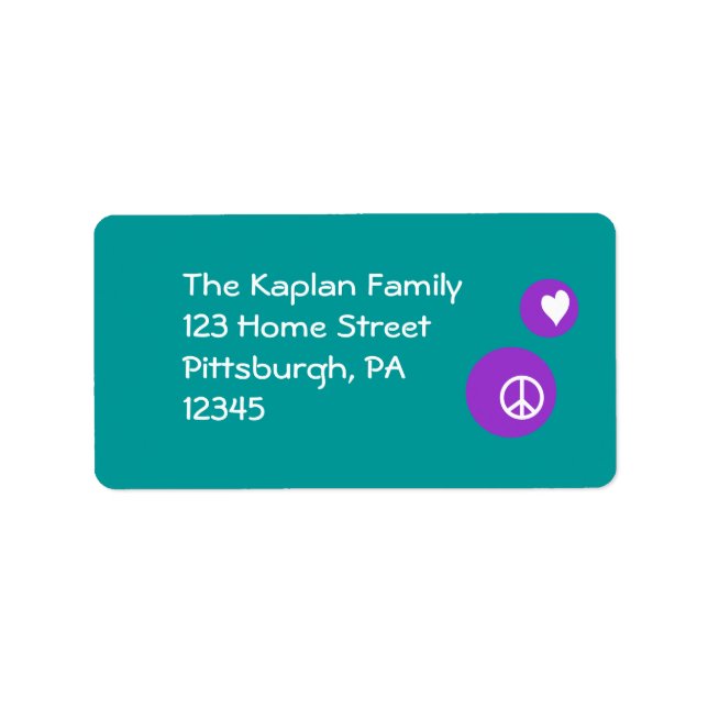 Étiquette Elana Pearl Retourner Adresse Enveloppe Sceau (Devant)