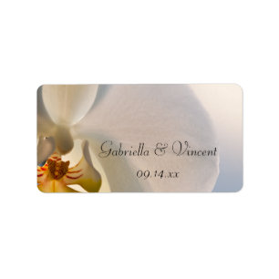 Étiquette Élégance mariage blanc orchidée Favor Balise