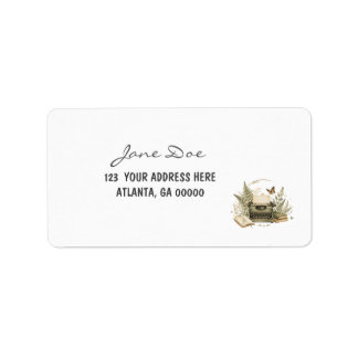 Étiquette Elegant Author & Small Business Packaging Label