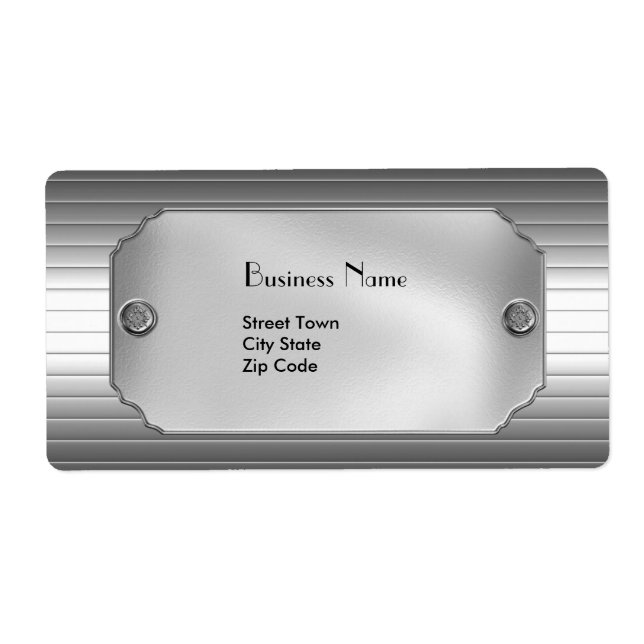 Étiquette Elegant Business Metal Chrome (Devant)