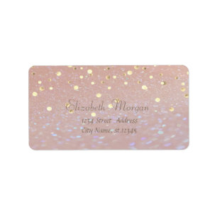 Étiquette Elégant Design, Fux Gold Foil Confetti