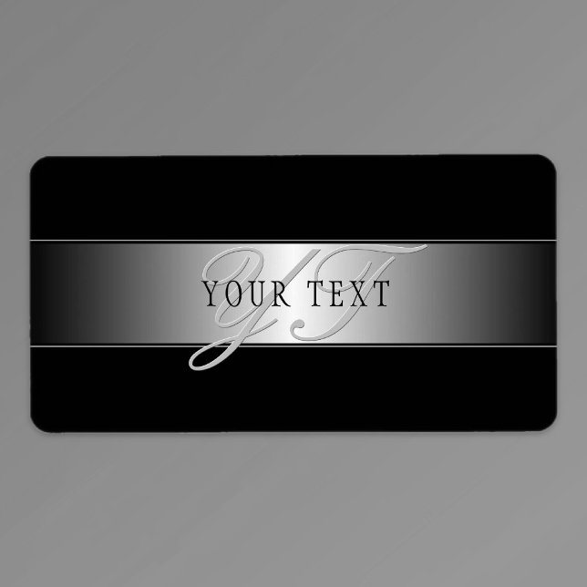 Étiquette Élégant écriture de script de monogramme modifiabl (Créateur téléchargé)