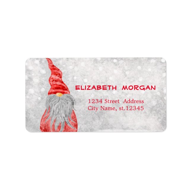 Étiquette Élégant, élégant, nordique Gnome Bokeh (Devant)