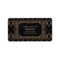 Elégant Gold Black Great Gatsby 1920 Mariage