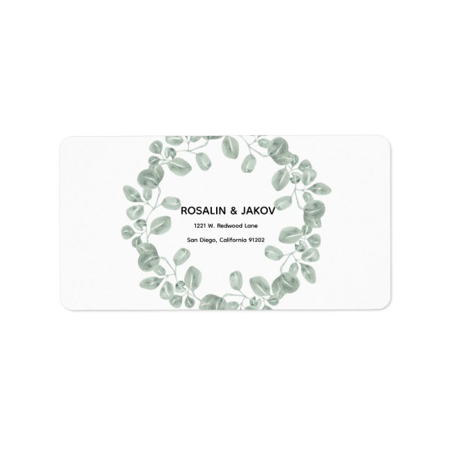 Étiquette Elegant Greenery Botanical Return Address Label (Devant)
