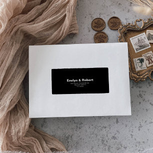 Étiquette Élégant minimaliste Formel Mariage noir retour