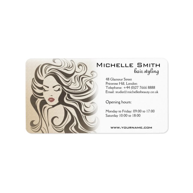 Étiquette Élégant Sepia Chic Wavy Hairstyle extensions de ch (Devant)