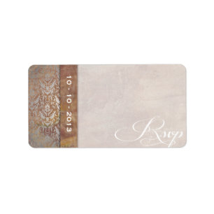 Étiquette Elégant Toscan Damask Italien RSVP