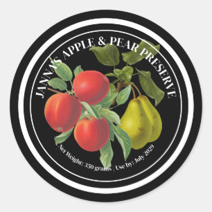 Étiquette Élégante Vintage de Conserve de Pommes e