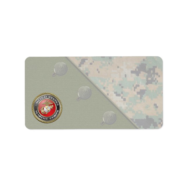Étiquette Emblème et uniforme USMC [3D] (Devant)