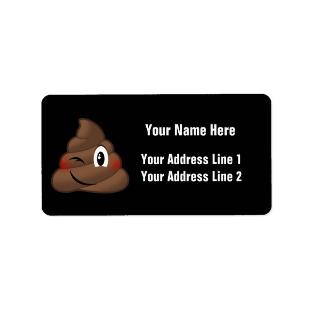 Étiquette Emoji Poop (Devant)
