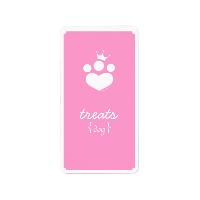 Étiquette Empreinte de patte Princess Off-Leash Art™ Traitem (Devant)