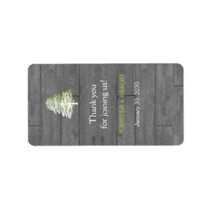 Étiquette en bois de baume à lèvres de mariage 