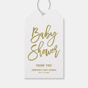 Étiquette en lettres de cadeau de baby shower de
