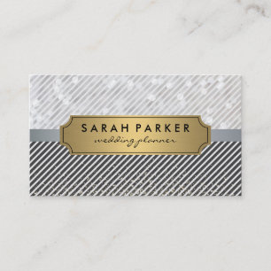 Étiquette en or métallique Sparkle Bokeh avec band