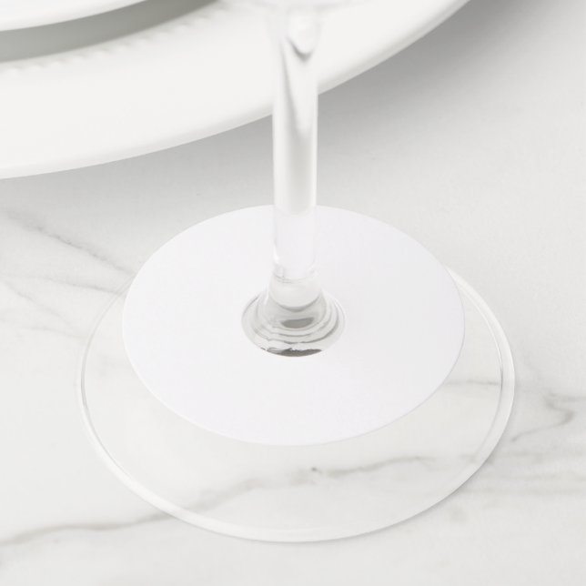 Étiquette en verre rond Kraft Premium (De près)