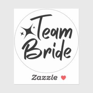 Étiquette en vinyle clair de Team Bride