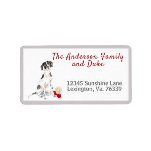 Étiquette English Pointer Toys Accueil Adresse de retour