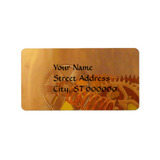 Étiquette engrenages steampunk cogs conception mécanique