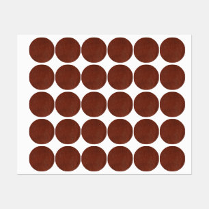 Étiquette étanche en cuir petit cercle (0,75 po)