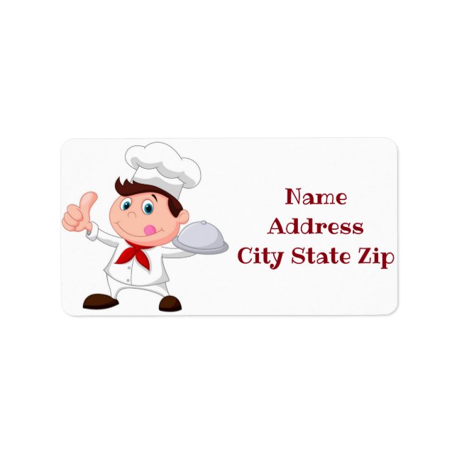 ÉTIQUETTE **ÉTIQUETTE D'ADRESSE DE RETOUR DU CHEF HAPPIEST** (Devant)