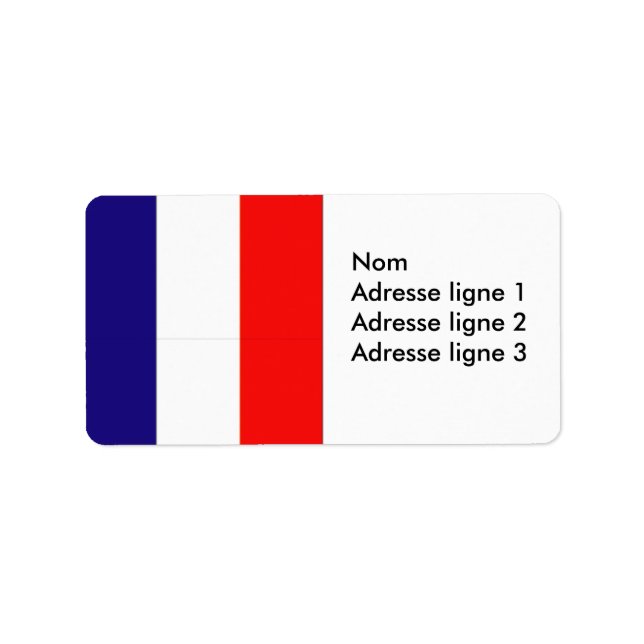 Étiquette Étiquette de adresse ou nom (Devant)