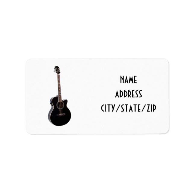 ÉTIQUETTE ***ÉTIQUETTES DE ADRESSE DU JOUEUR DE GUITAR*** (Devant)