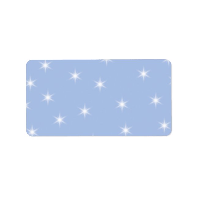 Étiquette Etoiles blanches et bleues. (Devant)
