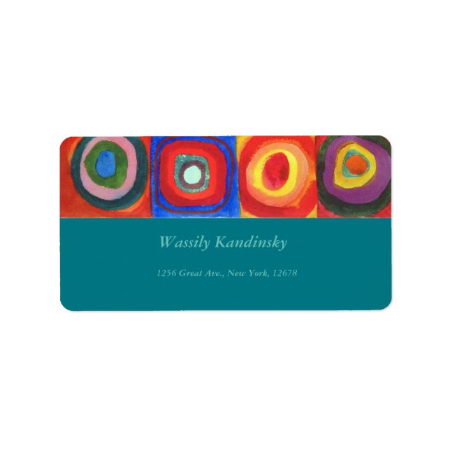 Étiquette Étude de couleur par Wassily Kandinsky (Devant)