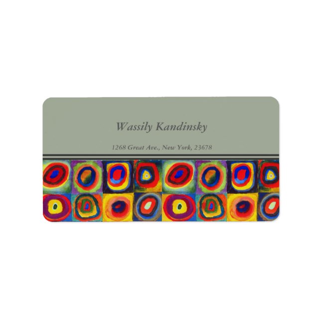 Étiquette Étude de couleur par Wassily Kandinsky (Devant)