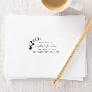 Étiquette Eucalyptus Mariage RSVP Réponse Courrier