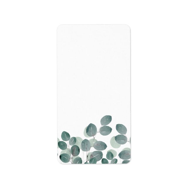 Étiquette Eucalyptus Moderne (Devant)