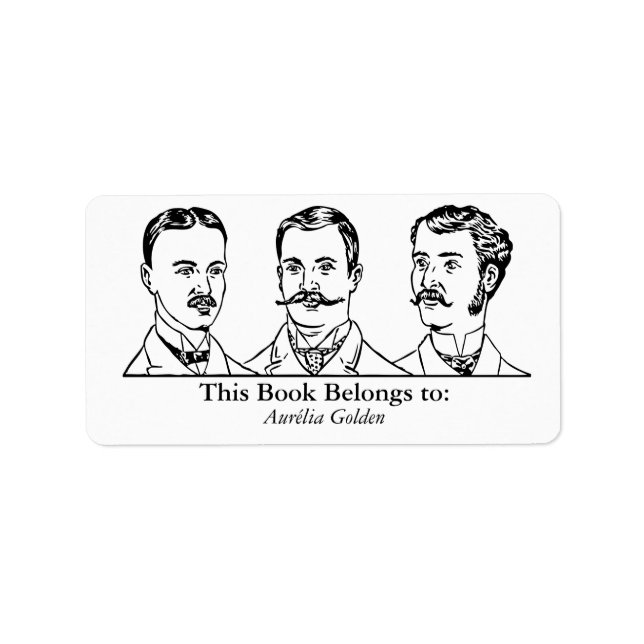 Étiquette Ex Libris - Trois hommes v1 (Devant)