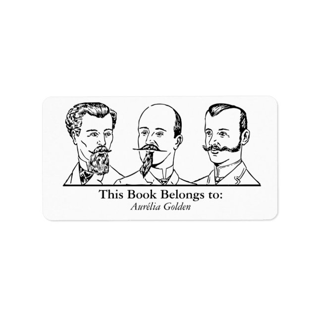 Étiquette Ex Libris - Trois hommes v2 (Devant)