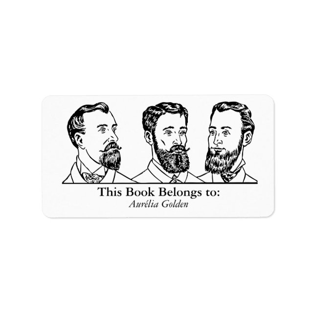 Étiquette Ex Libris - Trois hommes v6 (Devant)