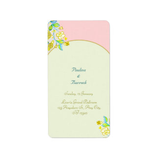 Étiquette faire-part de mariage de grenade