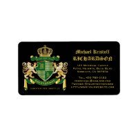 Faites votre propre blason Green Gold Lion Emblem