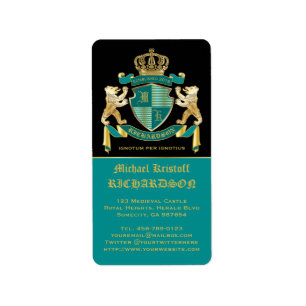 Étiquette Faites votre propre blouse d'armoiries Turquoise d