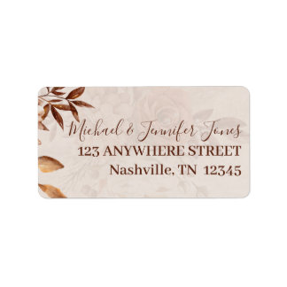 Étiquette Fall Beauty Return Address Label