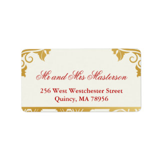 Étiquette Fancy Flourds Golden Indian Mariage Labs