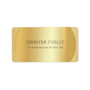 Étiquette Faux Gold Elegant Professionnel Modèle moderne