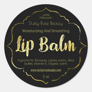 Étiquette Faux Gold Lip Balm