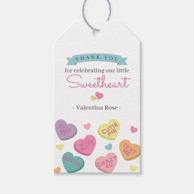 Étiquette Faveur de Sweetheart pour Anniversaire o (Devant)