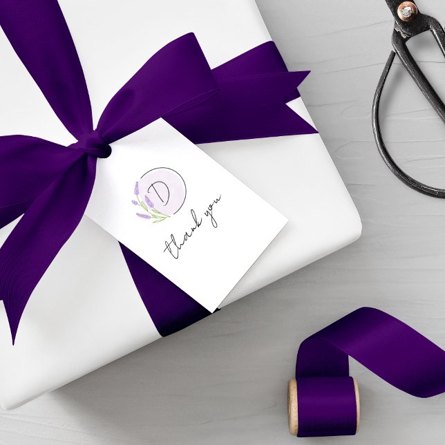 Étiquette Favour de mariage du monogramme de lavan (Créateur téléchargé)