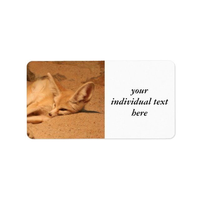 Étiquette Fennec Fox (Devant)