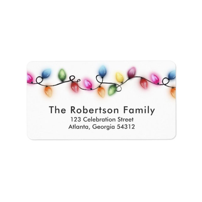 Étiquette Fêtes de Noël / Adresse de retour (Devant)