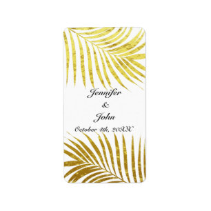 Étiquette Feuilles de l'huile de palme de houille d'or Maria