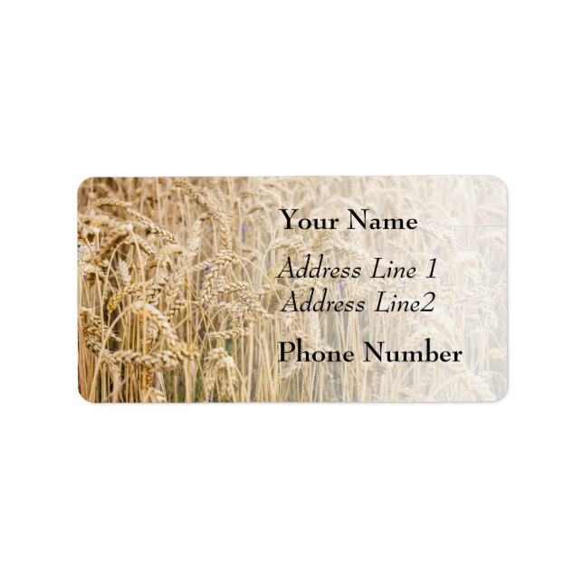 Étiquette Field of Wheat, Golden Grains (Devant)