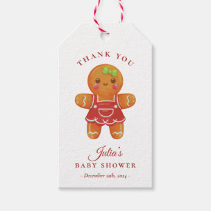 Étiquette Fille en pain d'épices Baby shower Favor